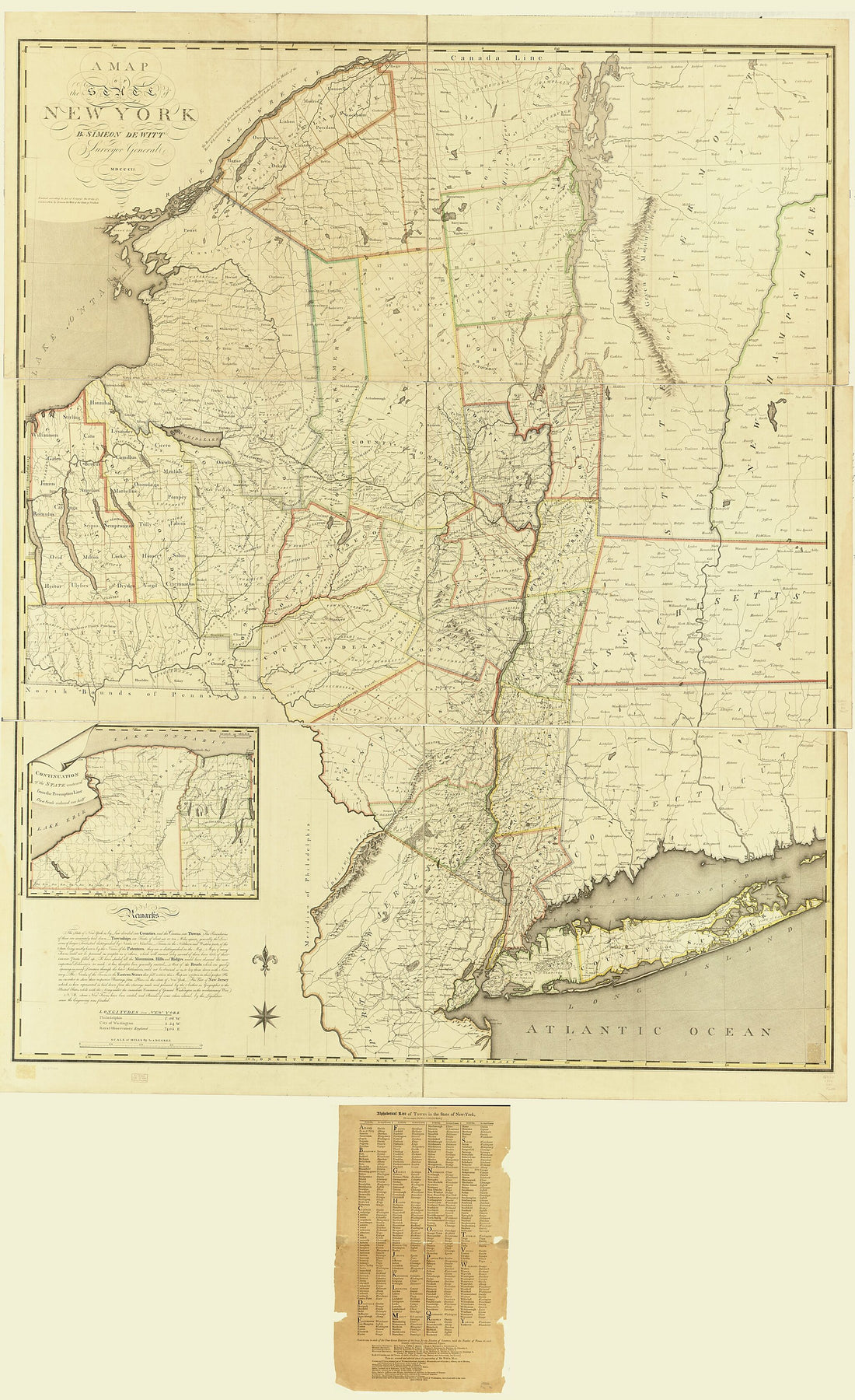 This old map of Map of the State of New York from 1802 was created by Simeon De Witt, Gideon Fairman in 1802