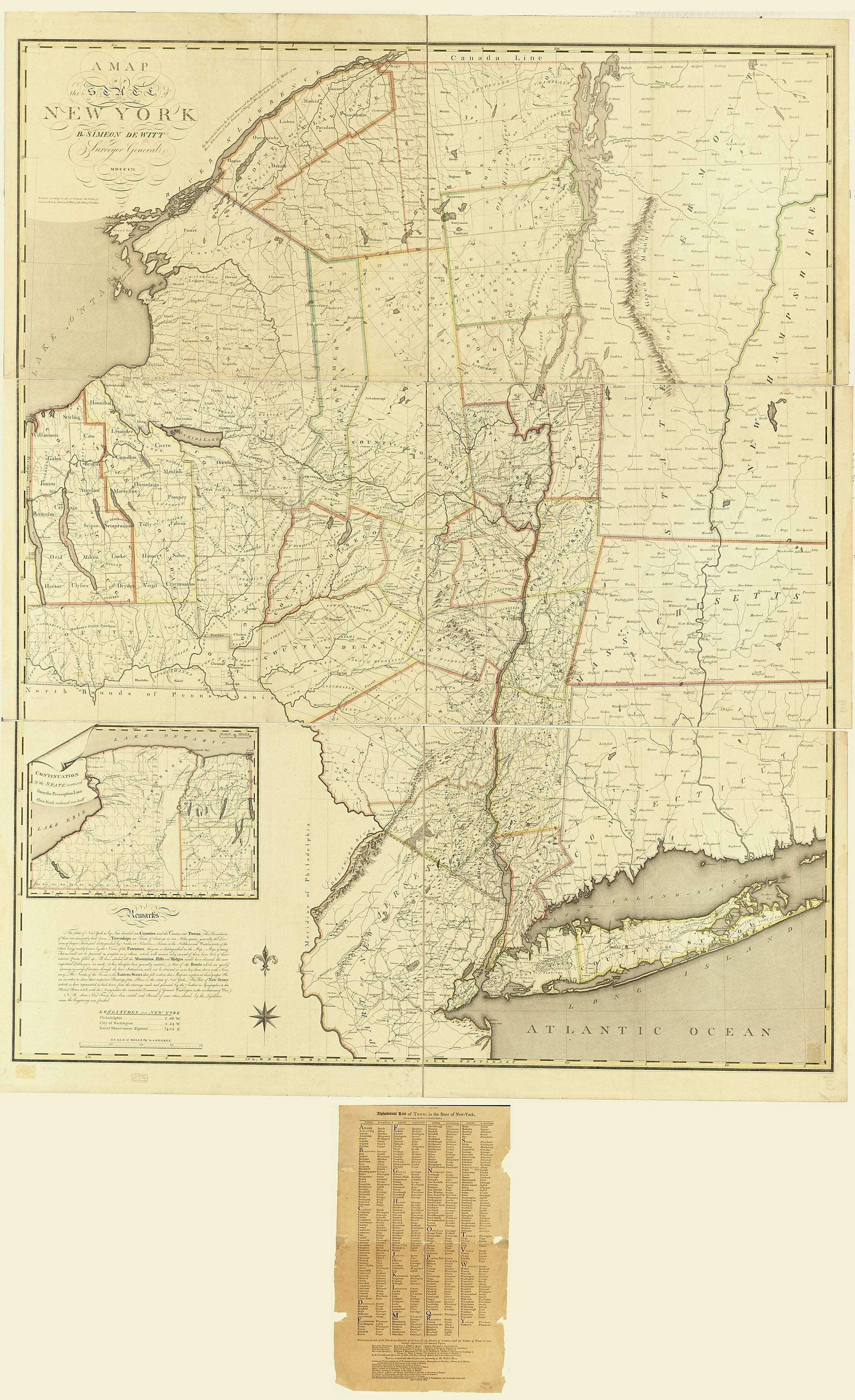 This old map of Map of the State of New York from 1802 was created by Simeon De Witt, Gideon Fairman in 1802