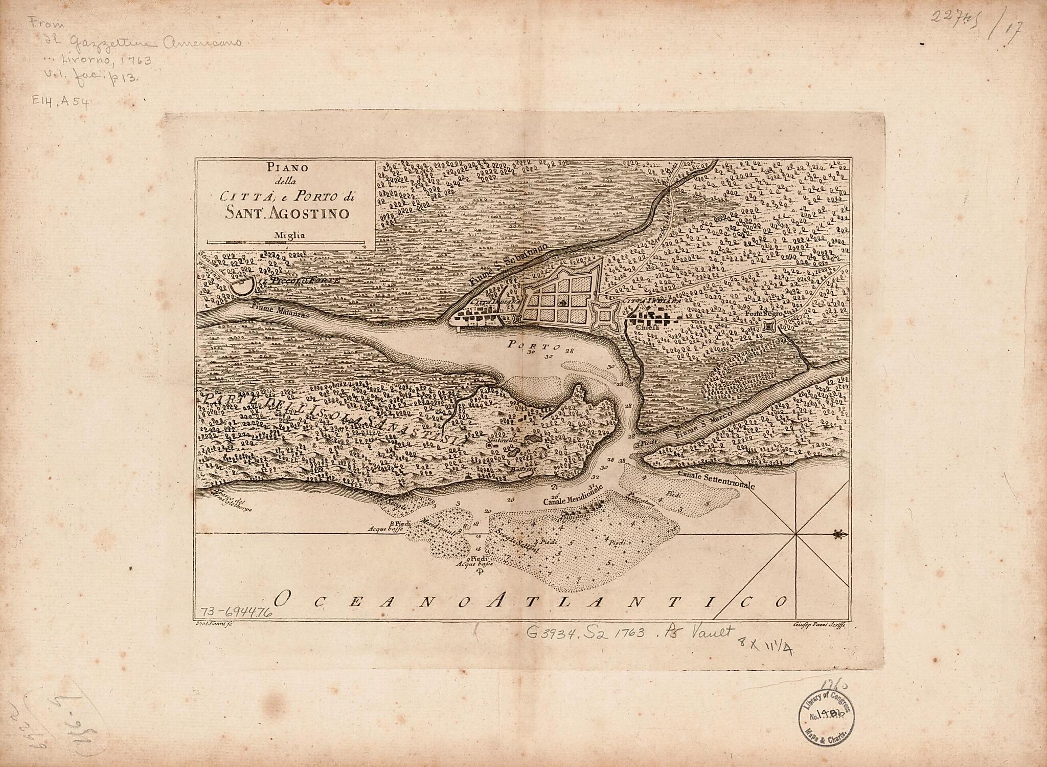 This old map of Piano Della Città, E Porto Di Sant&