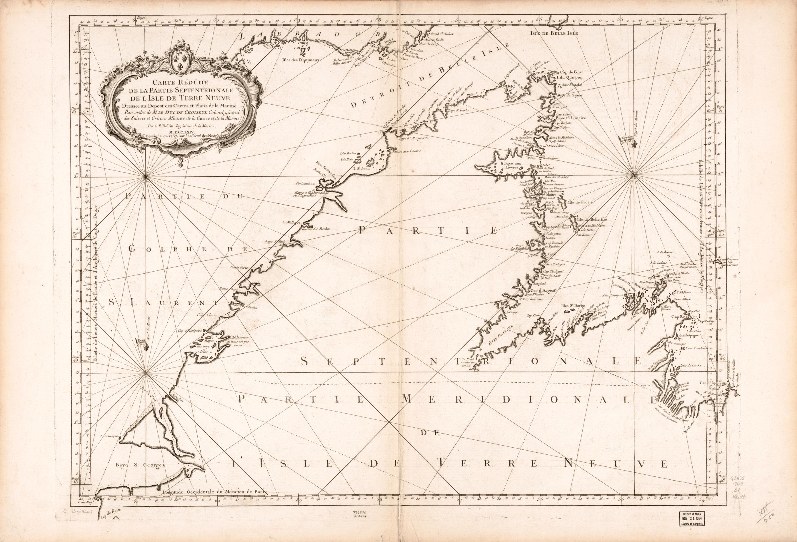 This old map of Carte Réduite De La Partie Septentrionale De L&