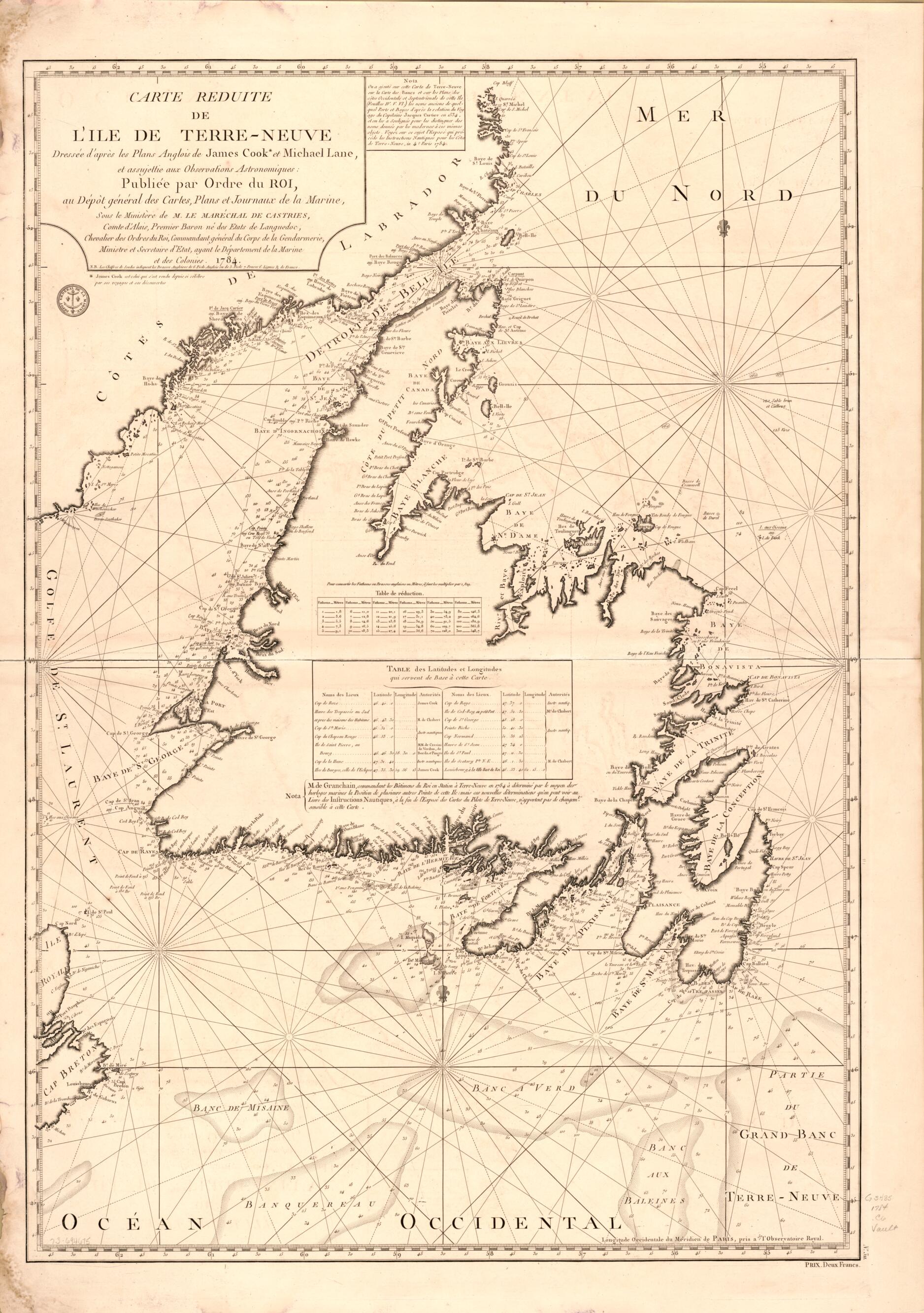 This old map of Neuve from 1784 was created by James Cook, France. Dépôt Des Cartes Et Plans De La Marine, Michael Lane in 1784