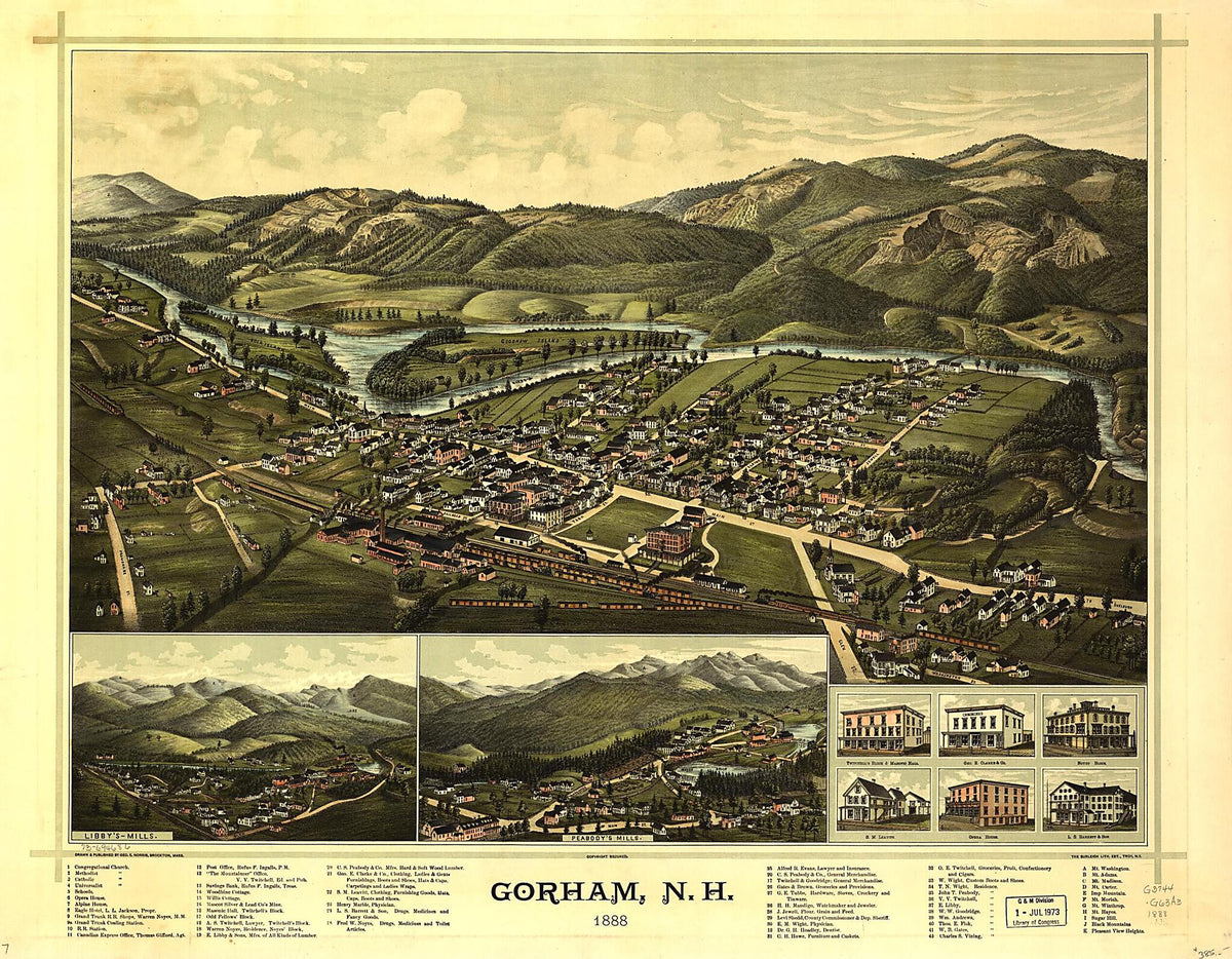 Gorham, New Hampshire 1888 by Relic Map Company