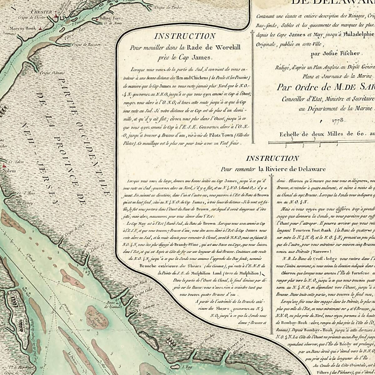 This old map of Sonds, Sables Et Les Gissements Des Marques Les Plus Considérables Du Pays, Depuis Les Caps James Et May Jusqu&