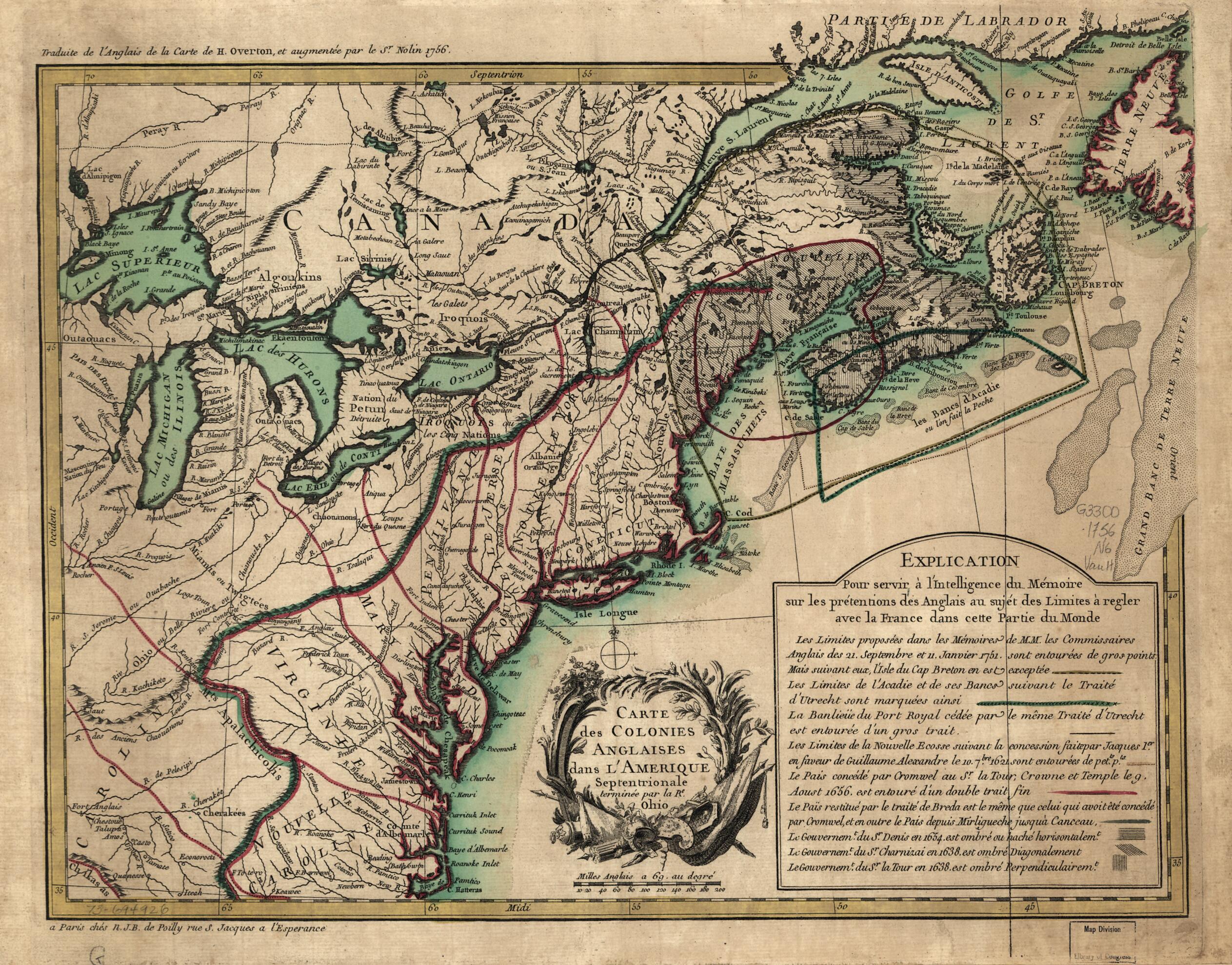 Carte Des Colonies Anglaises Dans L&