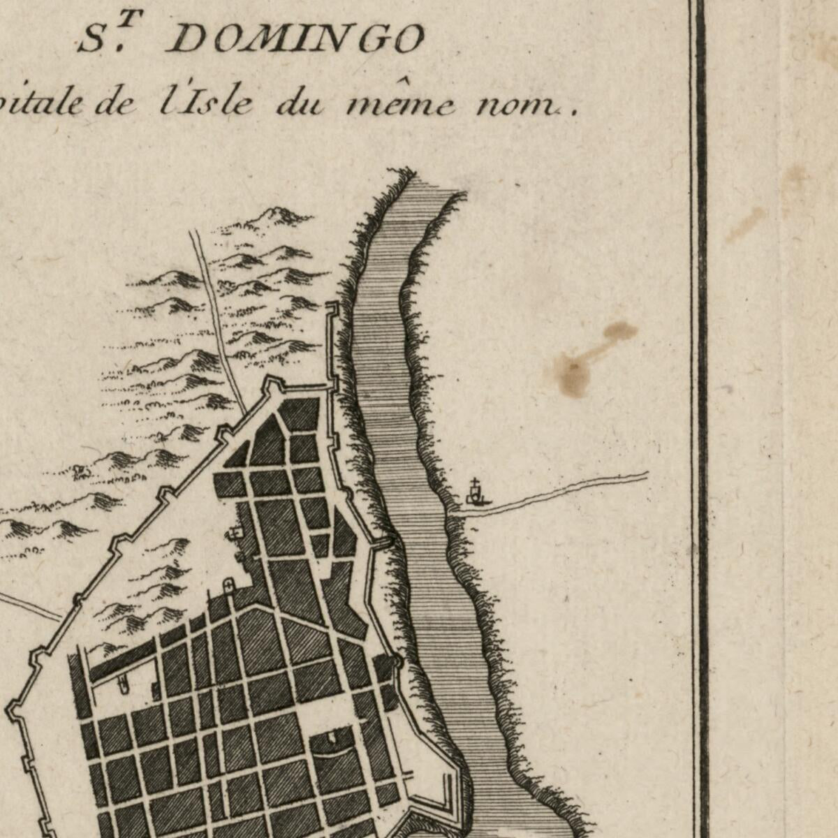 This old map of St. Domingo Capitale De L&