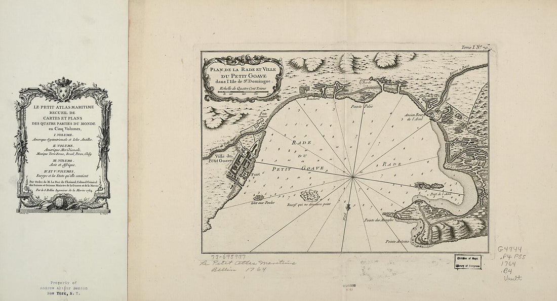 This old map of Plan De La Rade Et Ville Du Petit Goâve Dans L&