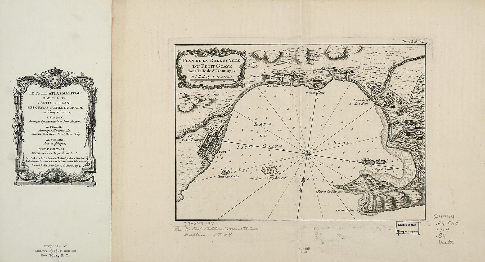 This old map of Plan De La Rade Et Ville Du Petit Goâve Dans L&