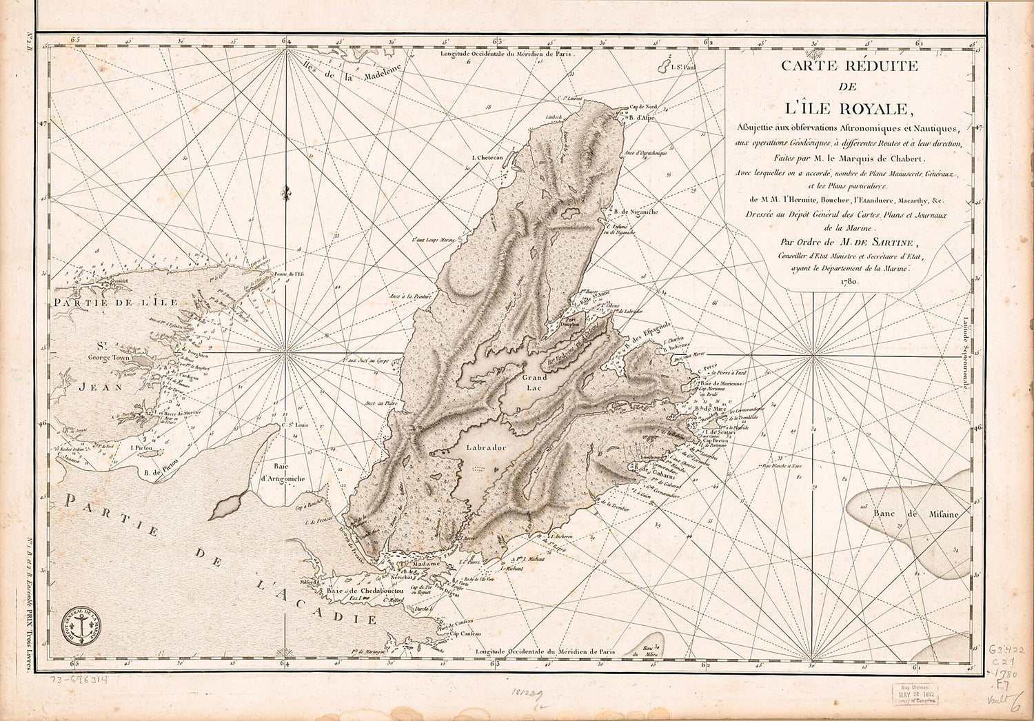 This old map of Carte Réduite De L&