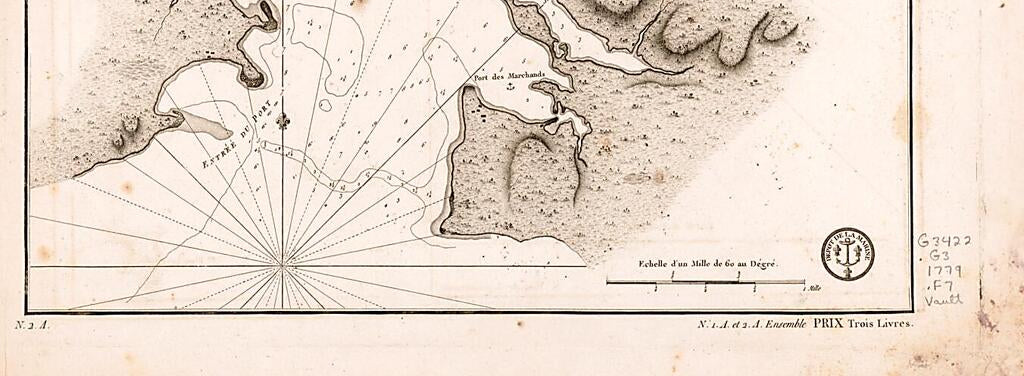 This old map of Plan De La Baie De Gabarus Située a La Côte S.E. De L&
