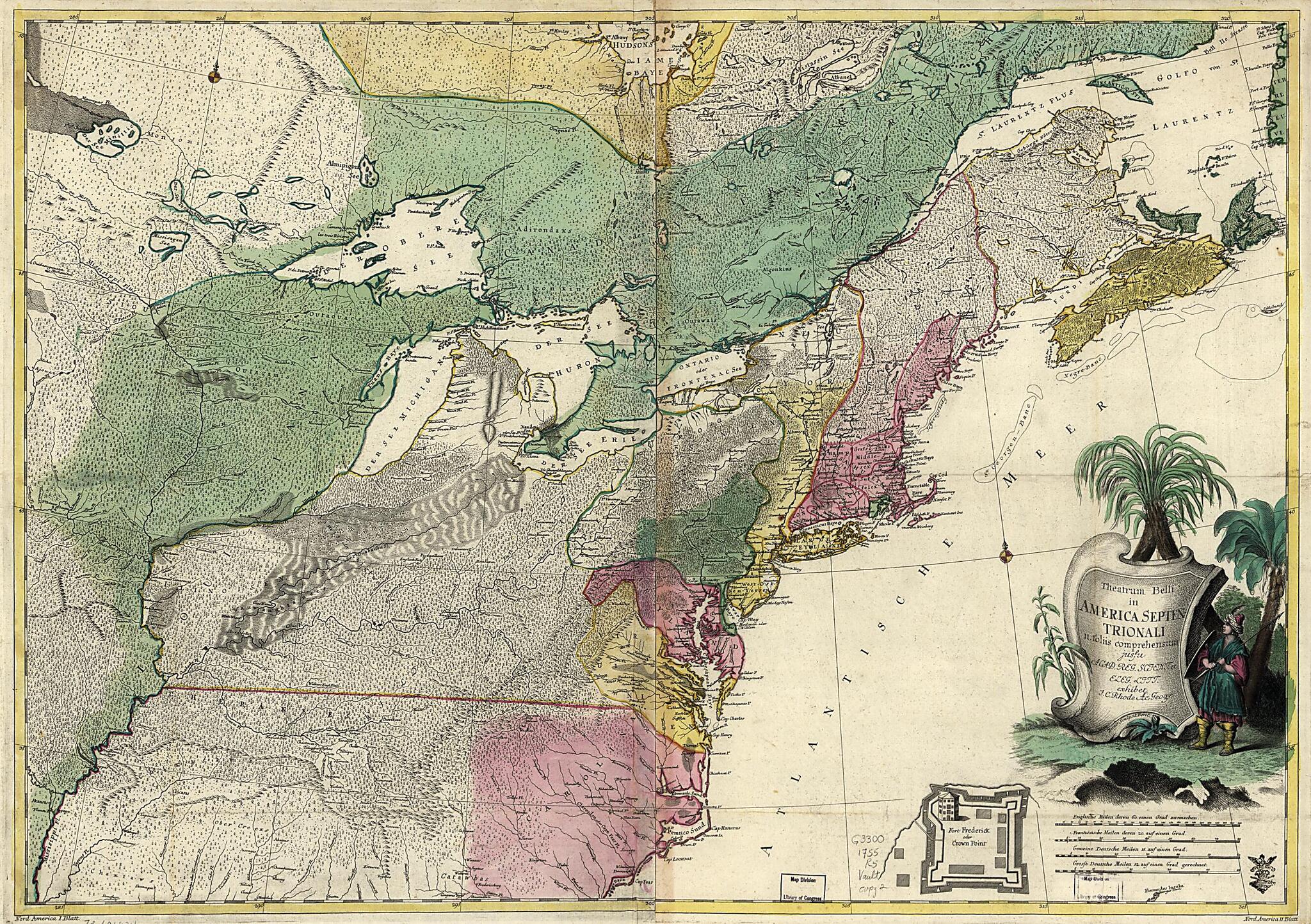 Theatrum Belli In America Septentrionali 1755 by Relic Map Company