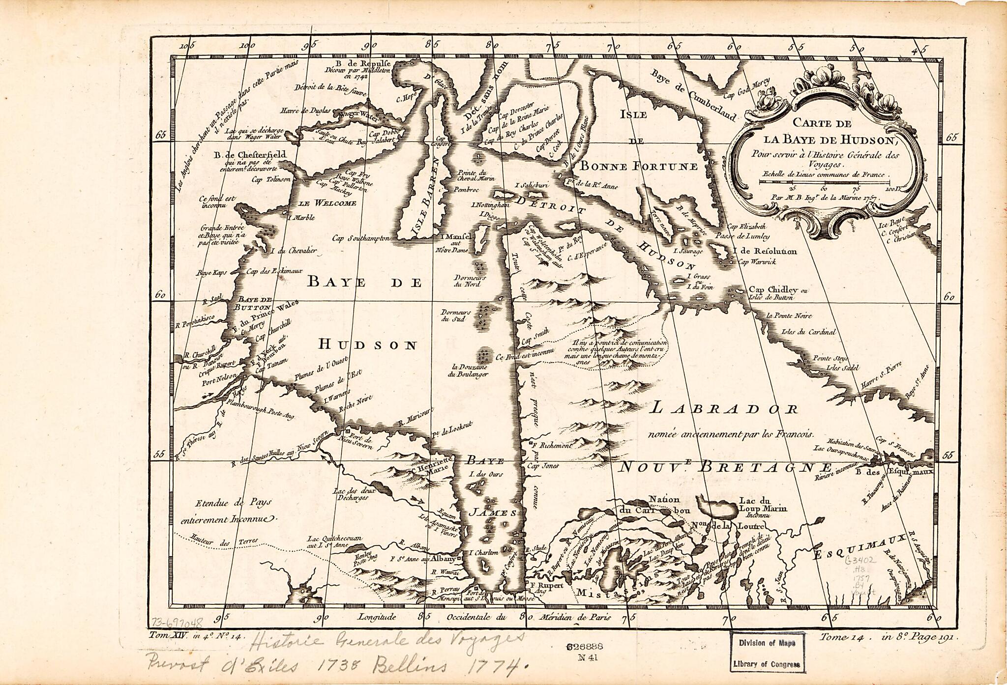 Carte De La Baye De Hudson, Pour Servir à L&