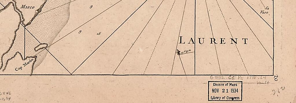 This old map of Baye De Chaleur, Dans Le Golfe St. Laurent, from 1778 was created by  Louis in 1778