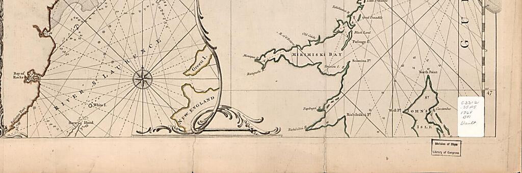 This old map of An Exact Chart of the River St. Laurence, from Fort Frontenac to the Island of Anticosti Shewing the Soundings, Rocks, Shoals &c With Views of the Lands and All Necessary Instructions for Navigating That River to Quebec from 1775 was crea
