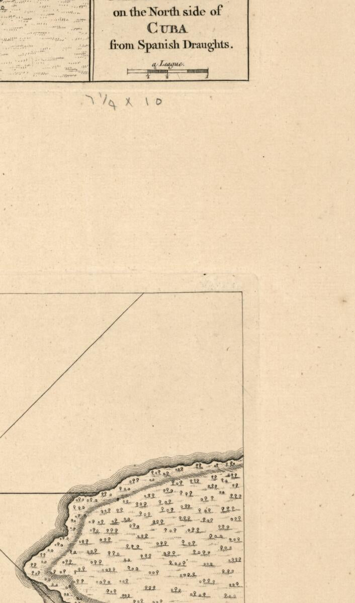 This old map of The Grand Bay of Nipe On the North Side of Cuba from Spanish Draughts from 1768 was created by Thomas Jefferys in 1768