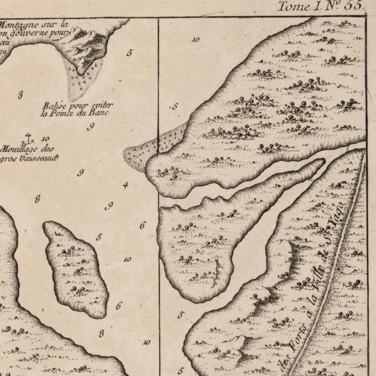 This old map of Entrée De La Baye De St. Yago Dans L&