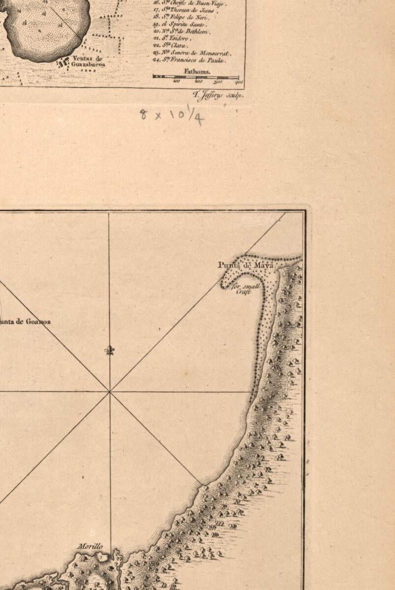 This old map of Plan of the City and Harbour of the Havana. Plan of Bahía De Matanzas from 1768 was created by Thomas Jefferys in 1768