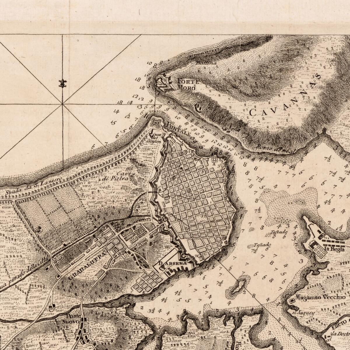 This old map of Piano Della Città E Porto Dell&