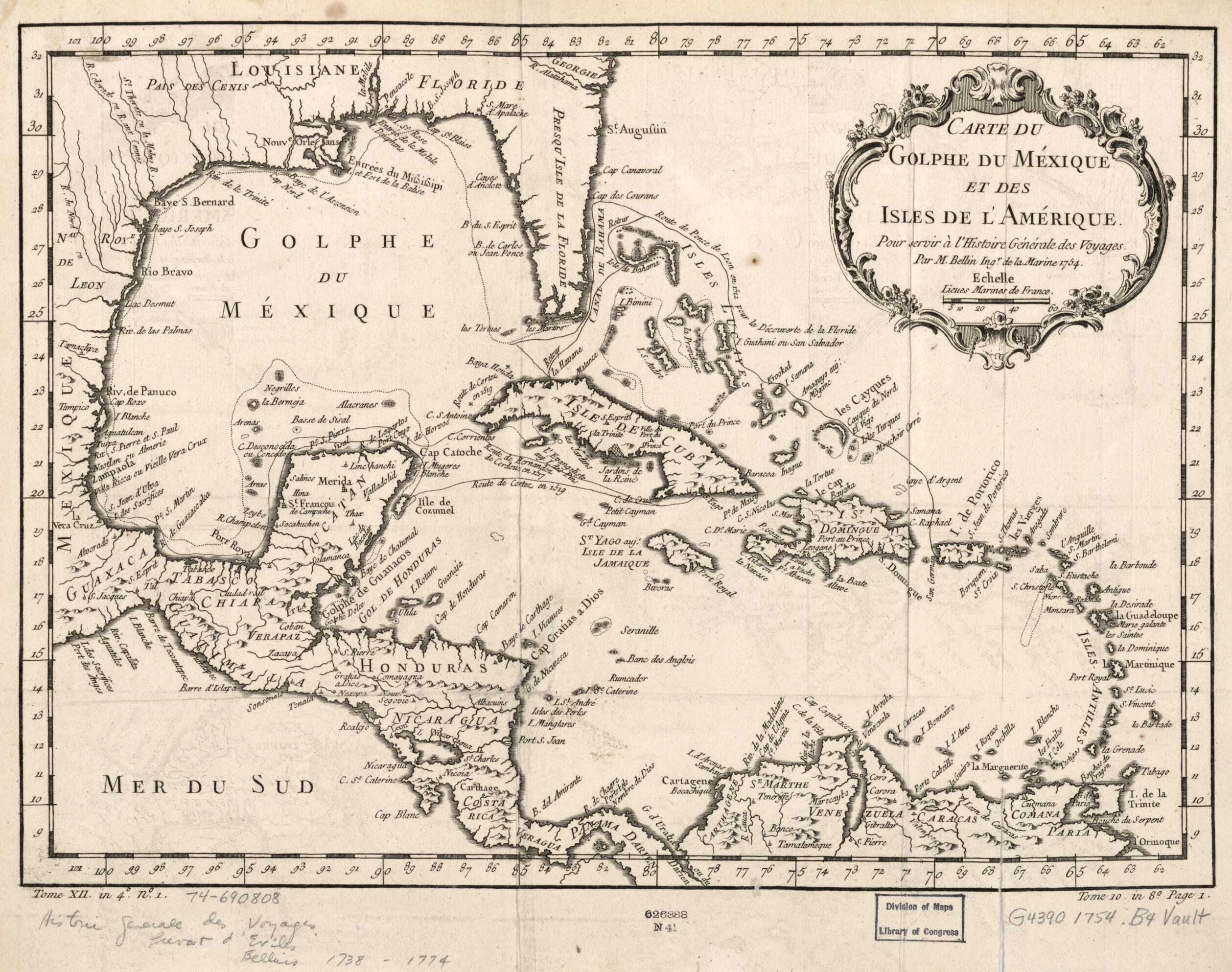 Carte Du Golphe Du Méxique Et Des Isles De L&