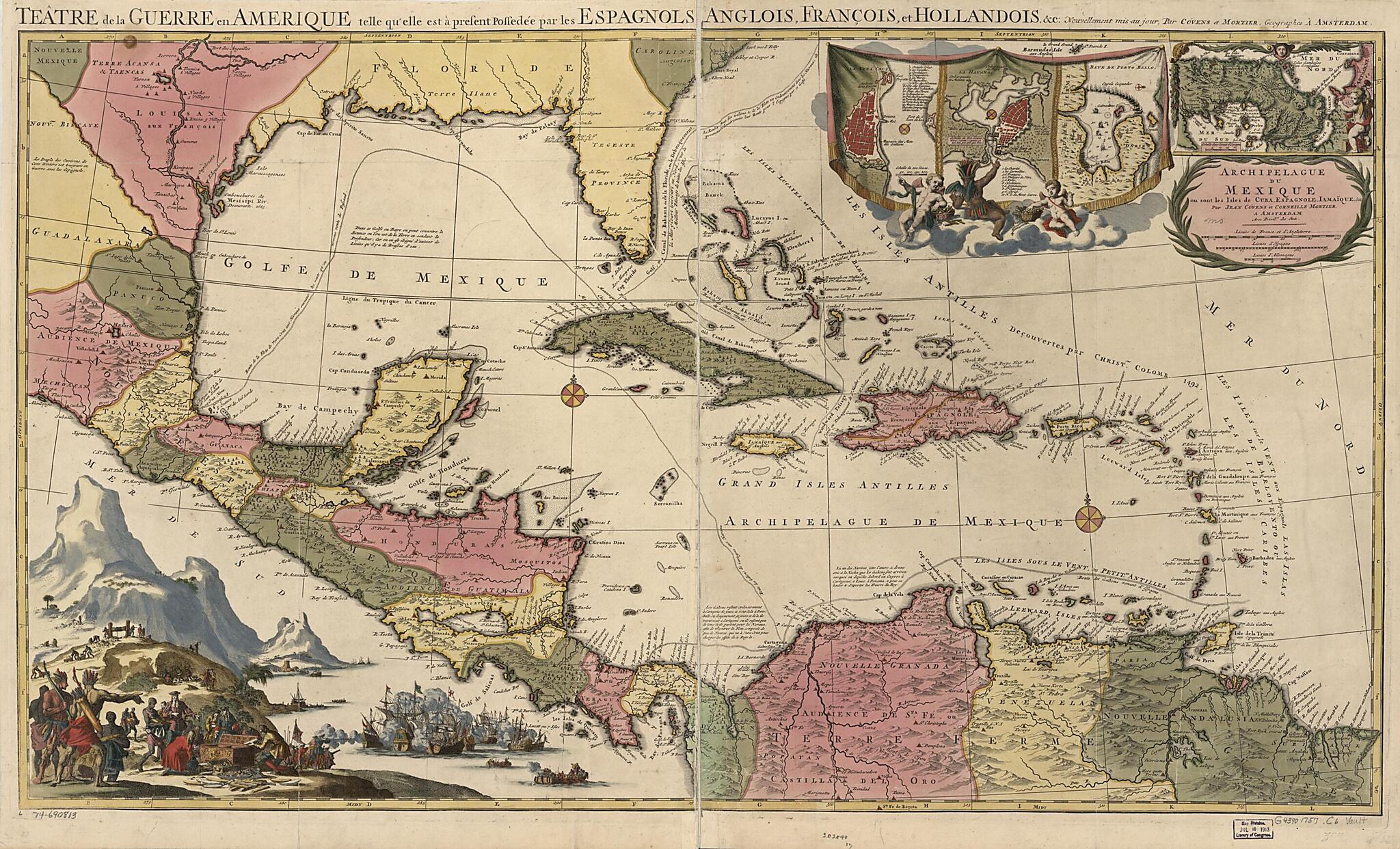 Archipelague Du Mexique Ou Sont Les Isles De Cuba, Espagnole, Iamaïque, &c 1757 by Relic Map Company