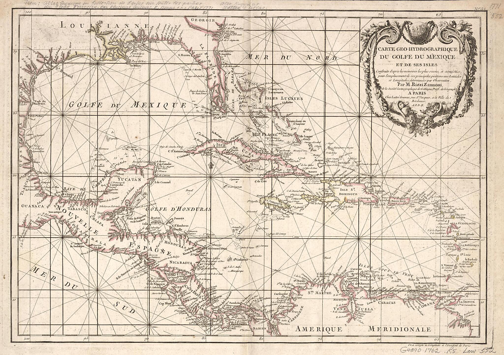 Hydrographique Du Golfe Du Mexique Et De Ses Isles. Construite D&