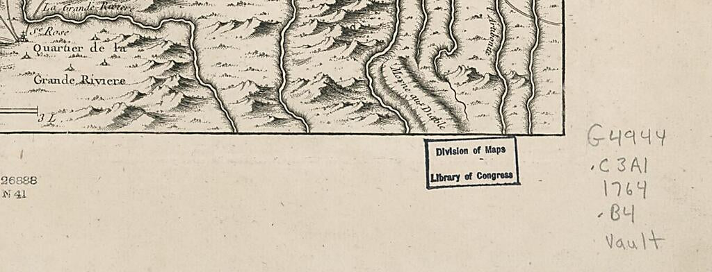 This old map of Carte Des Environs Du Cap François Et Des Paroisses Qui En Dependent from 1764 was created by Jacques Nicolas Bellin in 1764