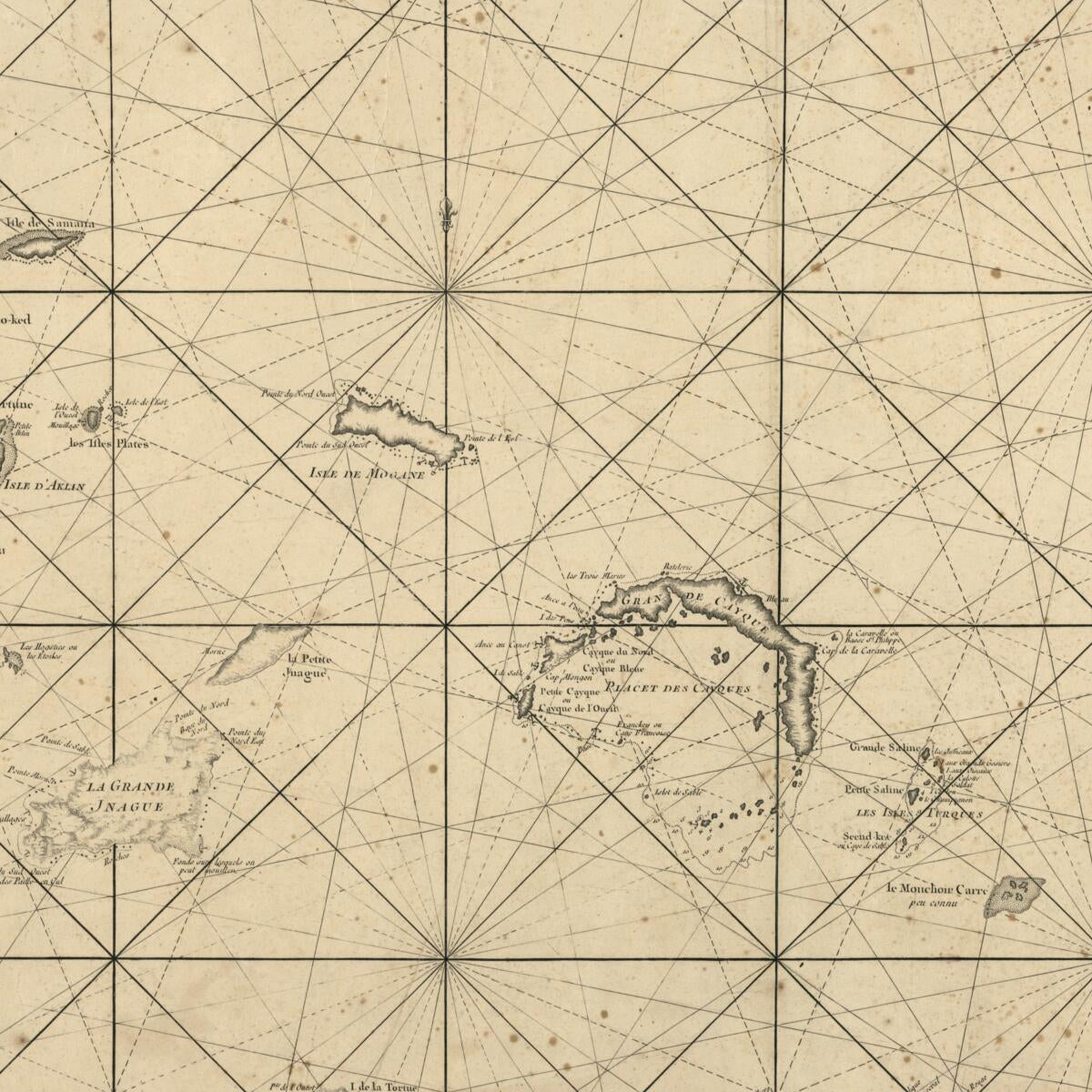 This old map of Carte Réduite Des Débouquemens De St. Domingue Dressée Pour Le Service Des Vaisseaux Du Roy. Par Ordre De M. Le Duc De Choiseul, Colonel Général Des Suisses Et Grisons, Ministre De La Guerre Et De La Marine. M.DCC.LXV from 1768 was c