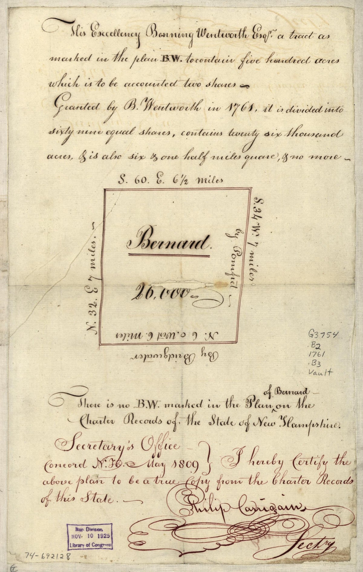 Bernard 1809 by Relic Map Company