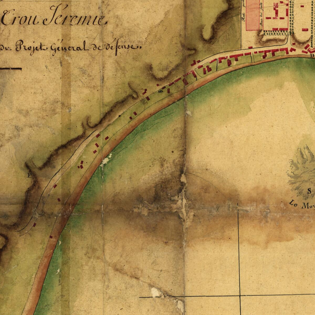 This old map of Plan De La Ville Du Trou Jéremie, Rélatif à L&
