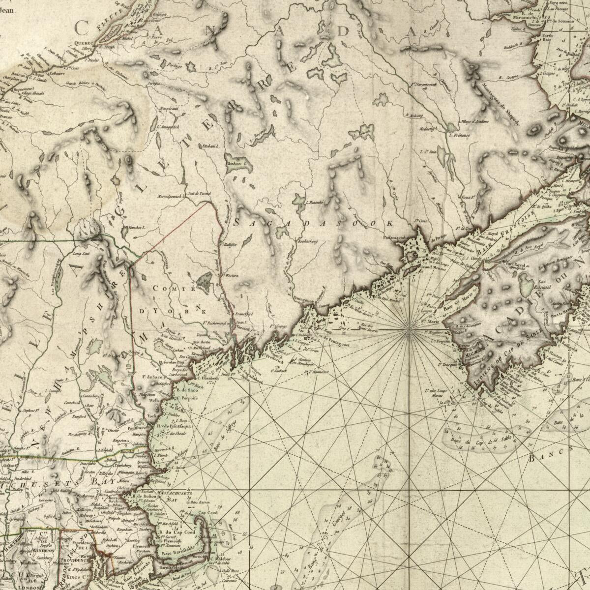 This old map of York Et De La Nouvelle Angleterre, Celles De L&