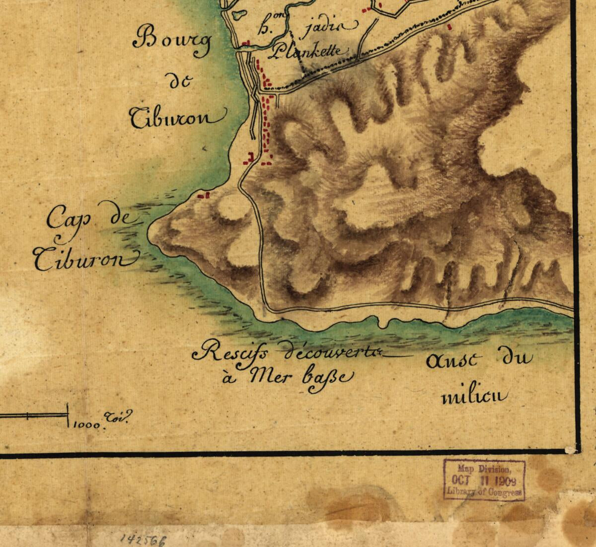 This old map of Plan De La Baye Et Du Cap De Tiburon from 1700 was created by  in 1700