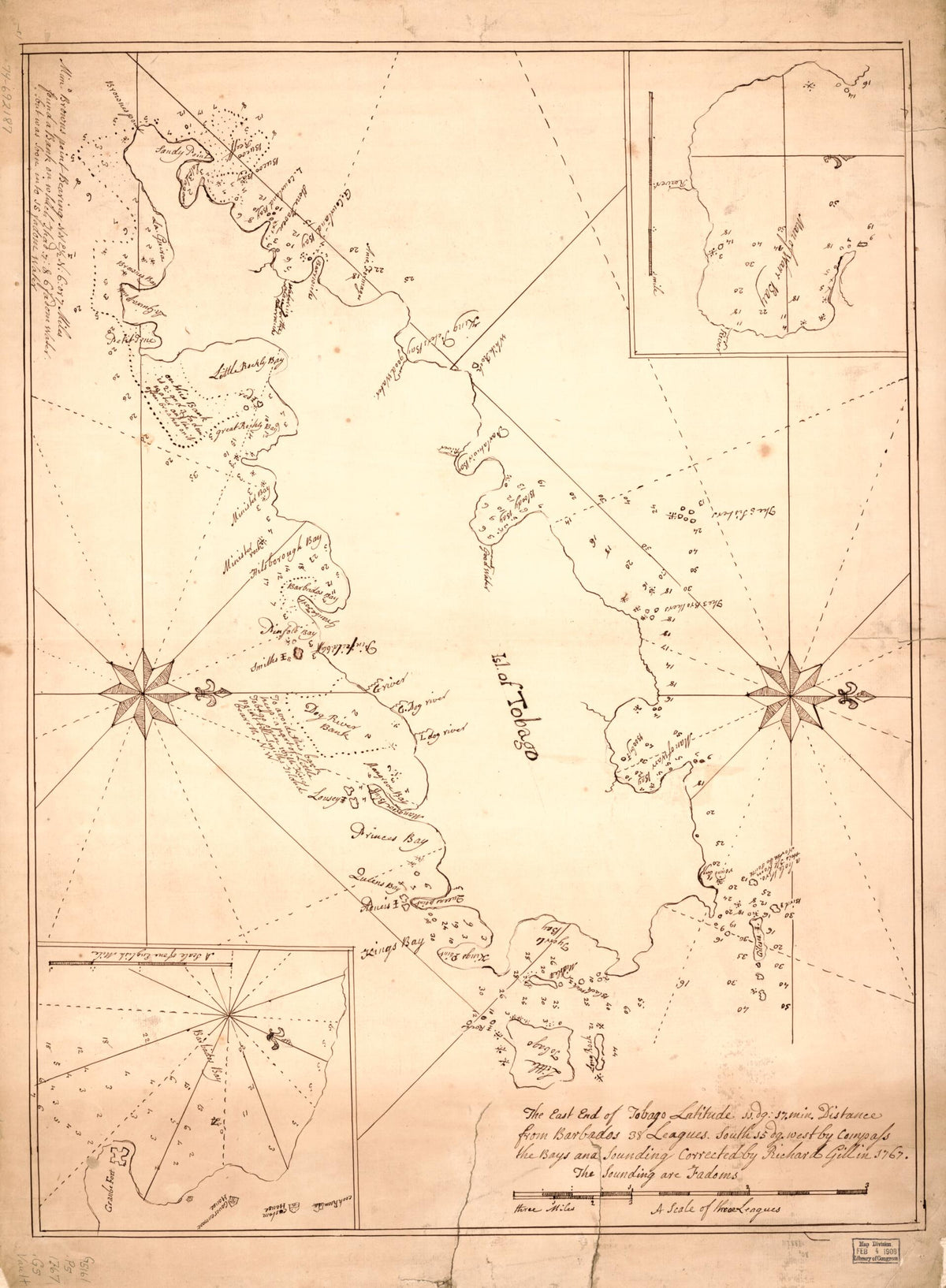 Chart of the Coast of Tobago 1767 by Relic Map Company