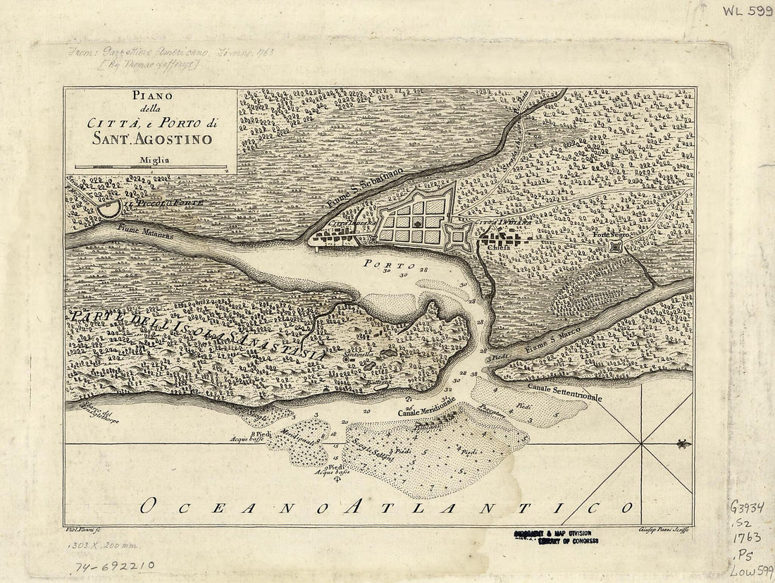 This old map of Piano Della Città, E Porto Di Sant&