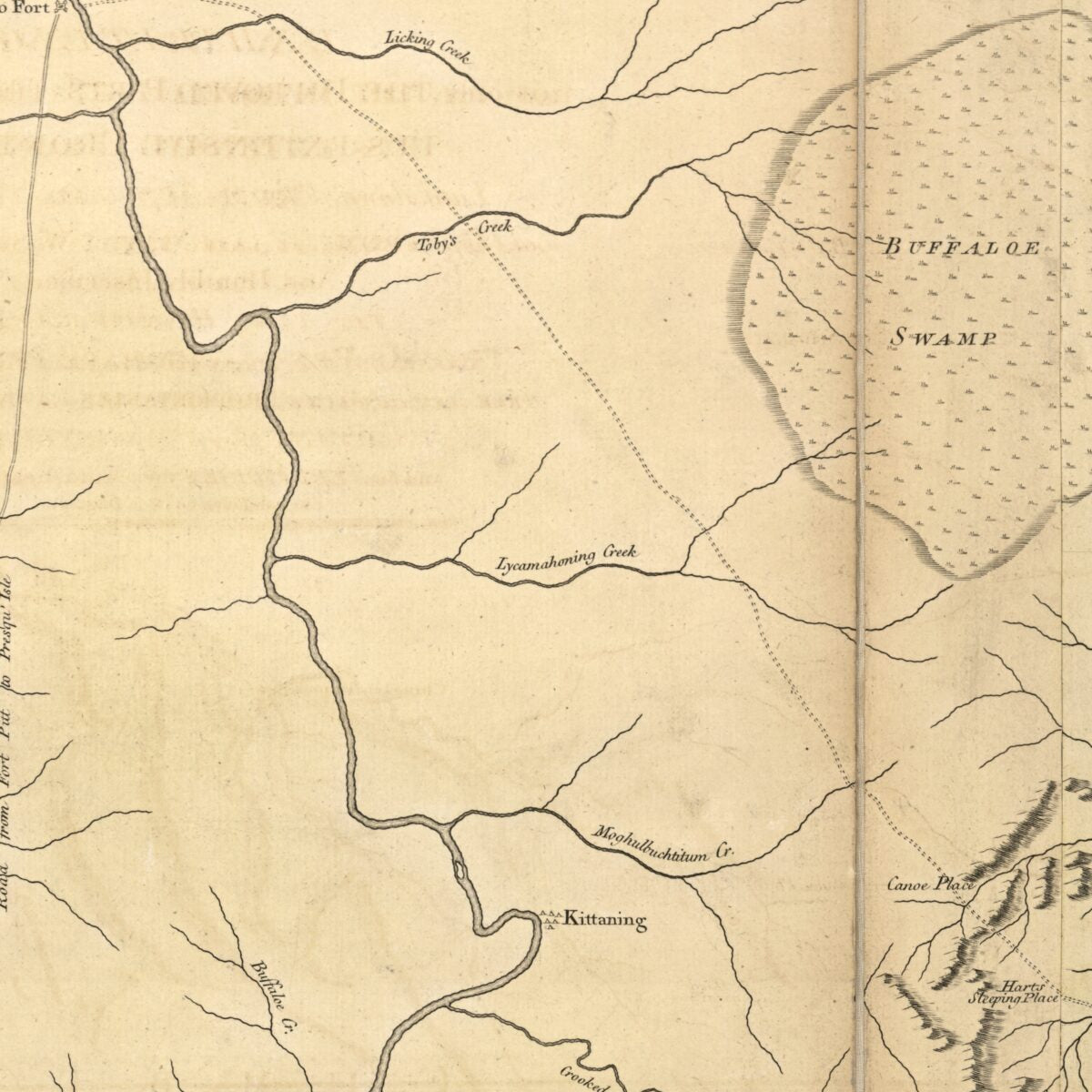 This old map of A Map of Pennsylvania Exhibiting Not Only the Improved Parts of That Province, but Also Its Extensive Frontiers: Laid Down from Actual Surveys and Chiefly from the Late Map of W. Scull Published In 1770; and Humbly Inscribed to the Honour