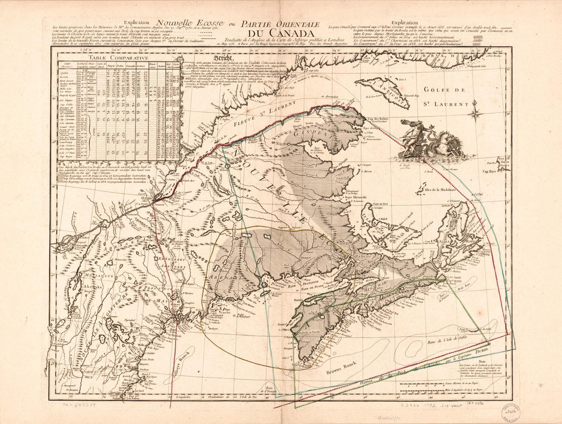 This old map of Nouvelle Ecosse Ou Partie Orientale Du Canada from 1792 was created by Thomas Jefferys, Louis in 1792