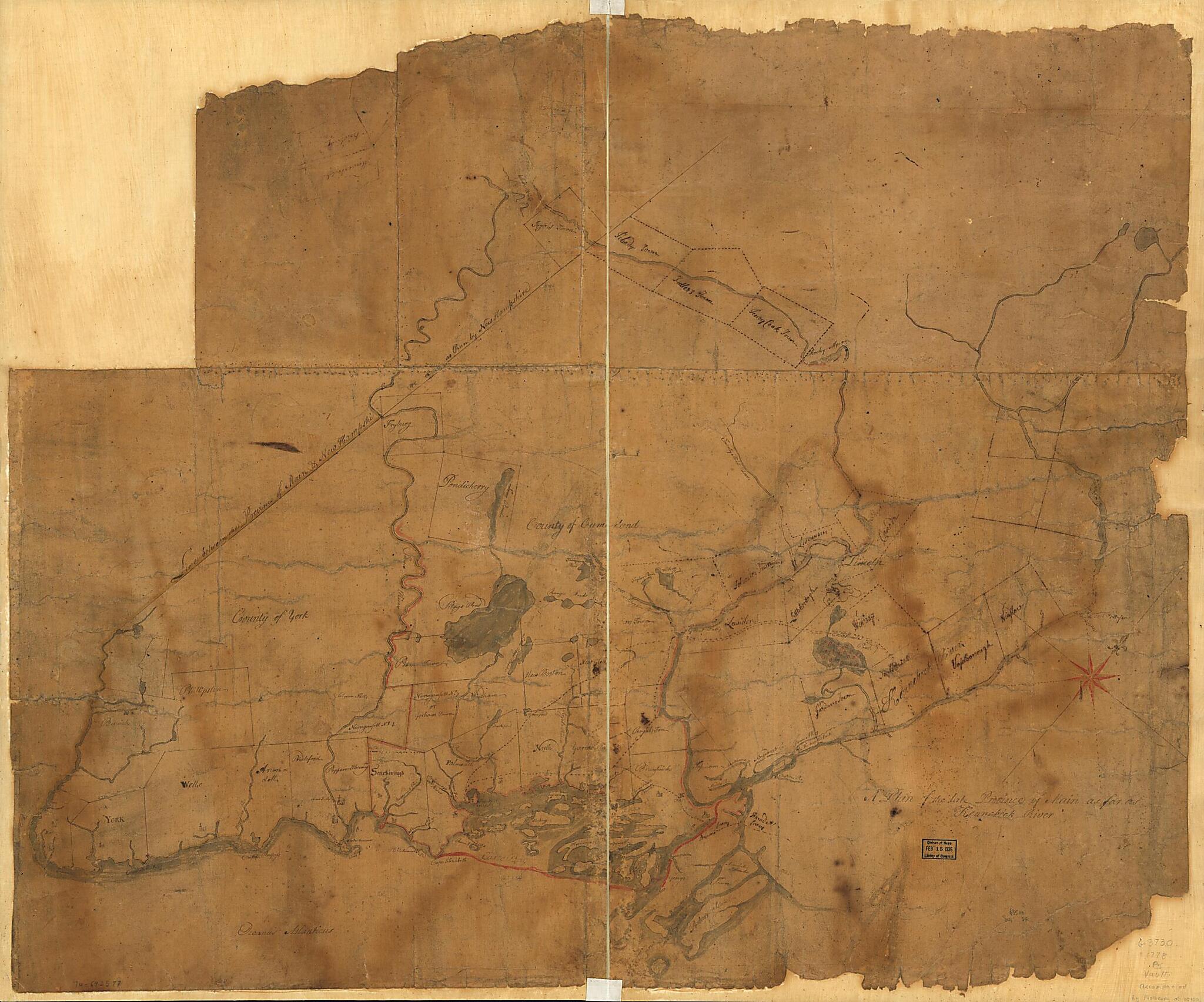 This old map of A Plan of the Late Province of Main As Far As Kennebeck River from 1778 was created by in 1778