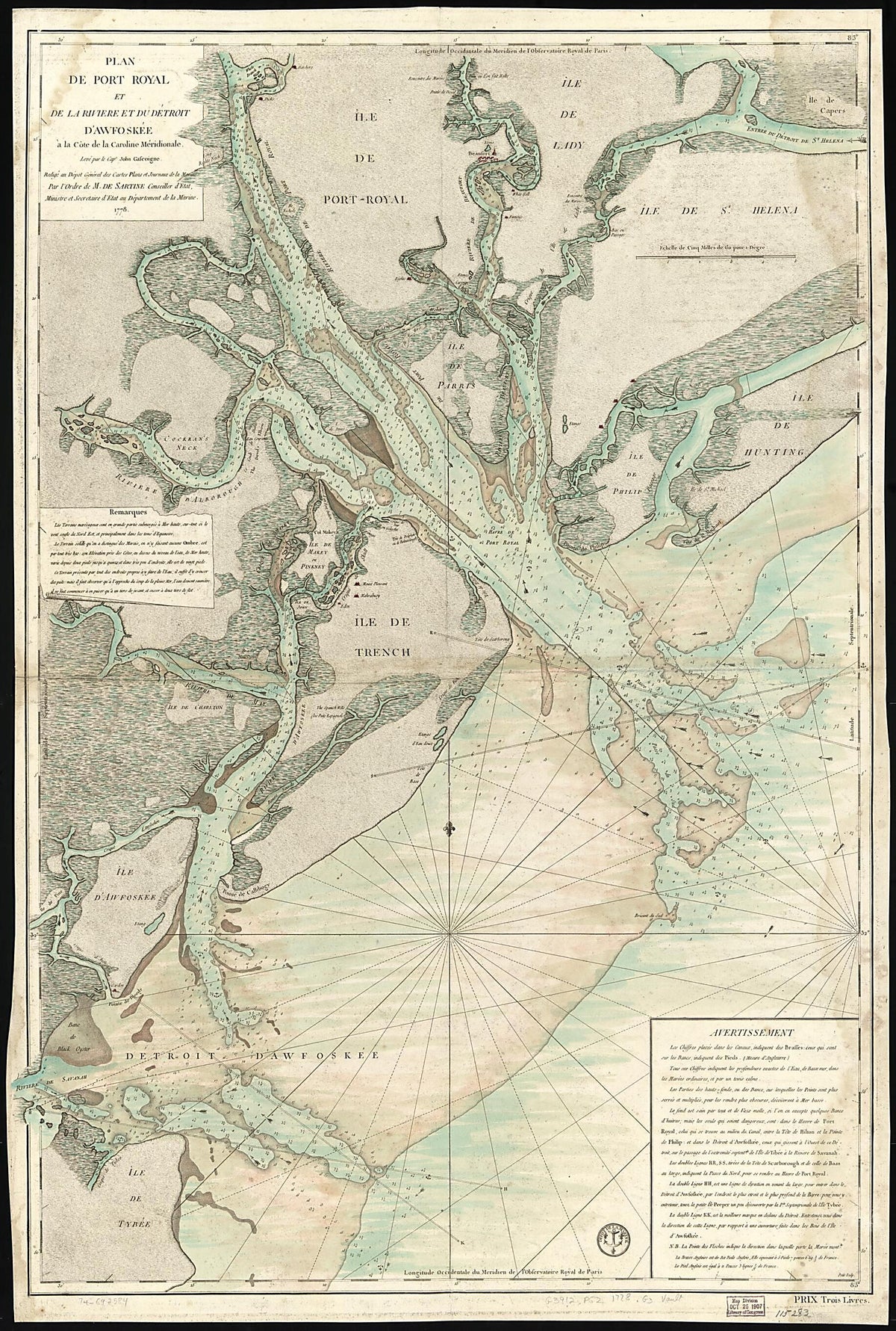 Plan De Port Royal Et De La Rivière Et Du Détroit D&