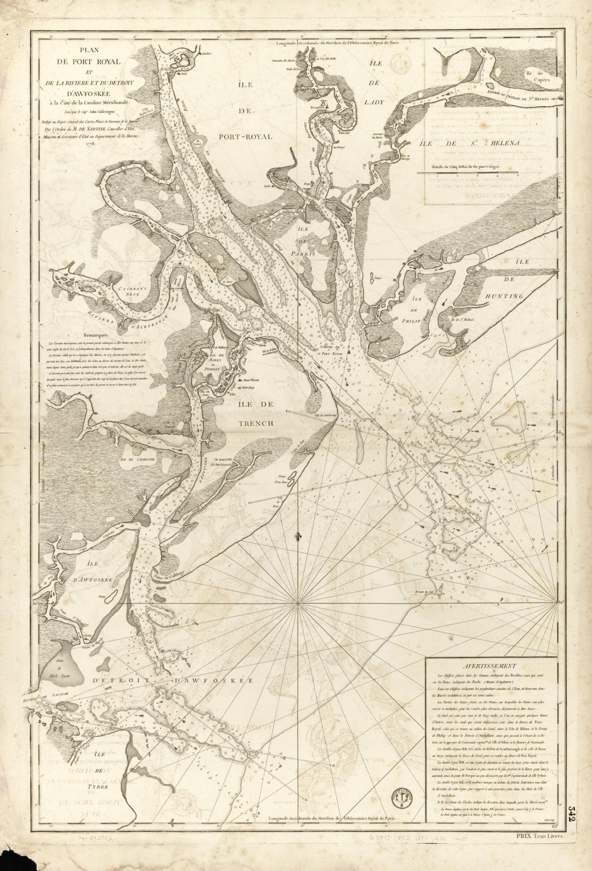 Plan De Port Royal Et De La Rivière Et Du Détroit D&