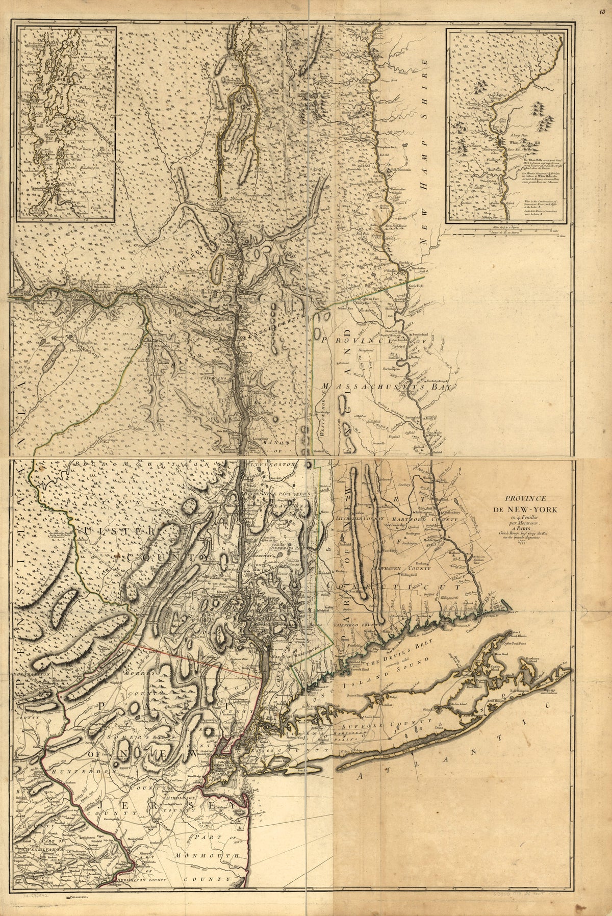York En 4 Feuilles in 1777 by Relic Map Company