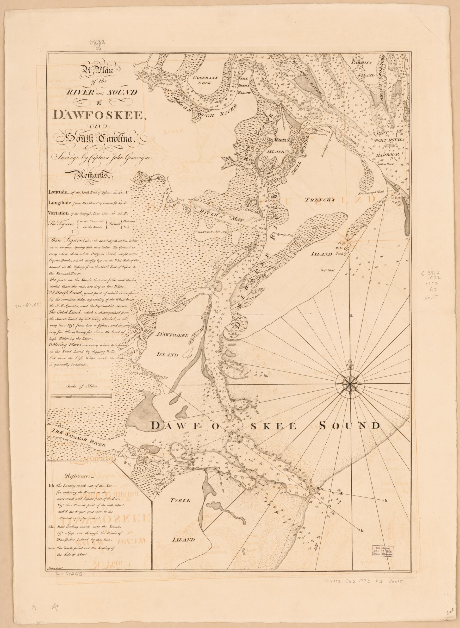 This old map of A Plan of the River and Sound of D&