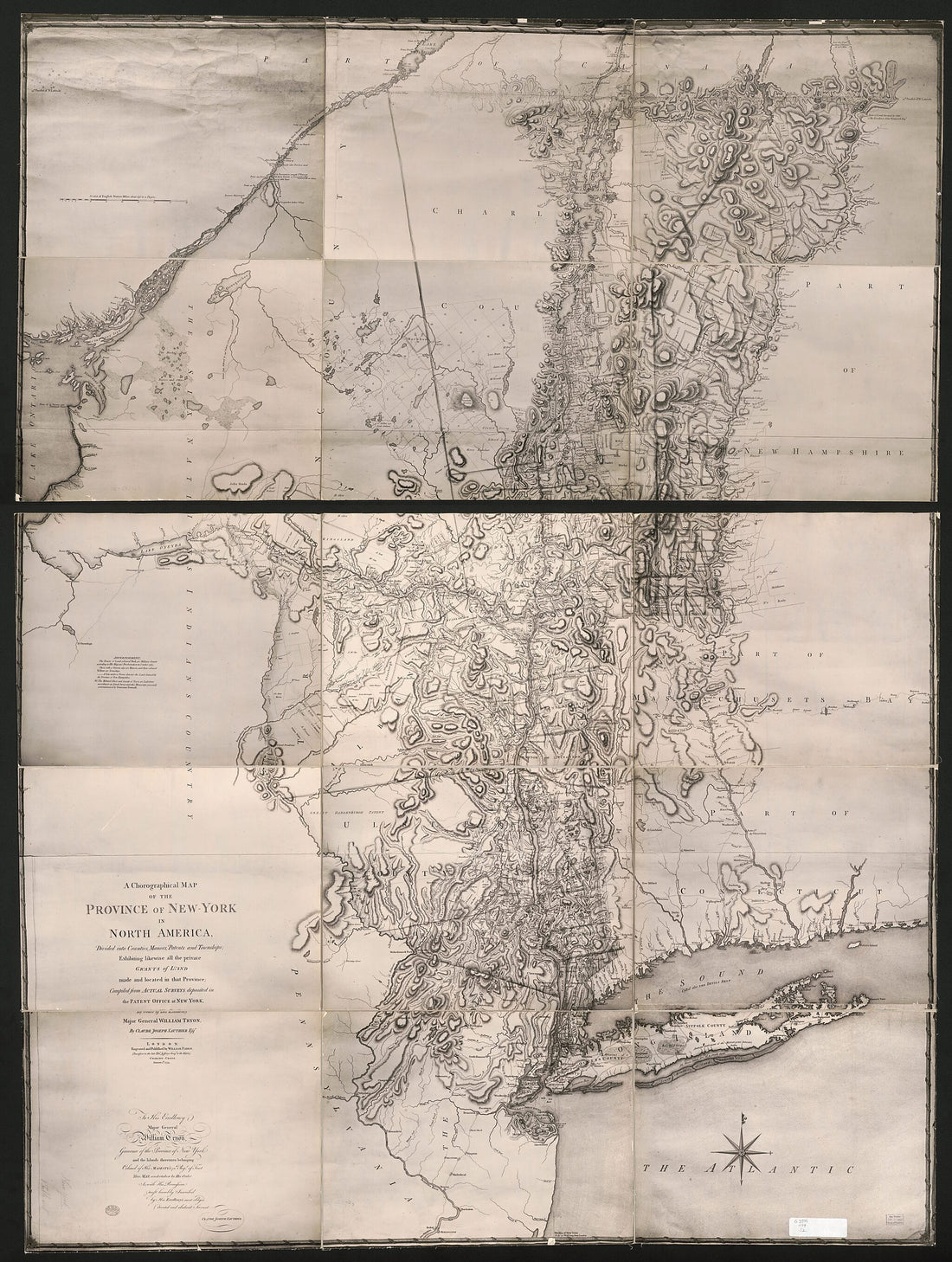 This old map of York In North America, Divided Into Counties, Manors, Patents and Townships; Exhibiting Likewise All the Private Grants of Land Made and Located In That Province; from 1779 was created by William Faden, Claude Joseph Sauthier in 1779