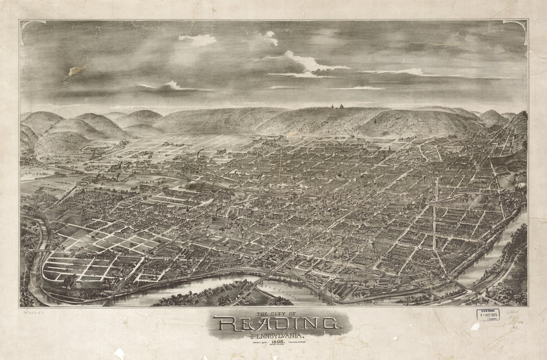 This old map of The City of Reading, Pennsylvania from 1898 was created by Bailey & Moyer in 1898