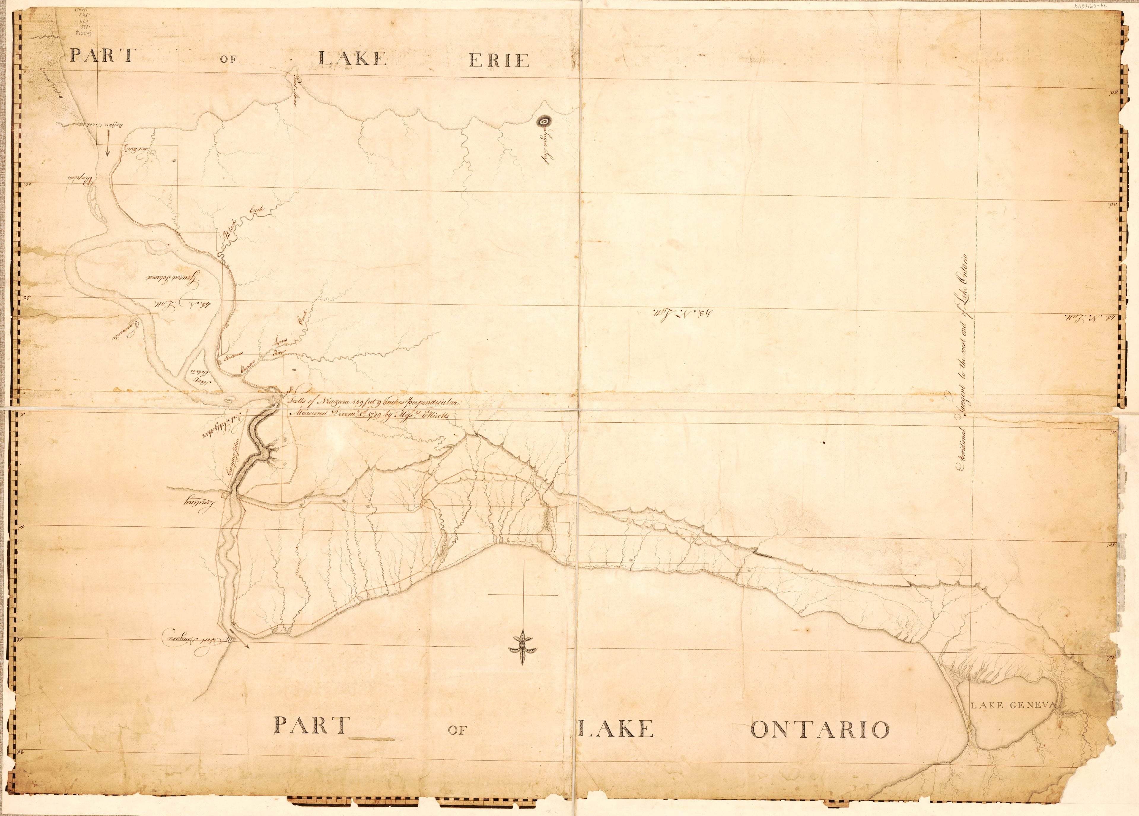 This old map of Map of the Niagara Falls Region, Including the Niagara River and the Niagara Peninsula from 1790 was created by in 1790