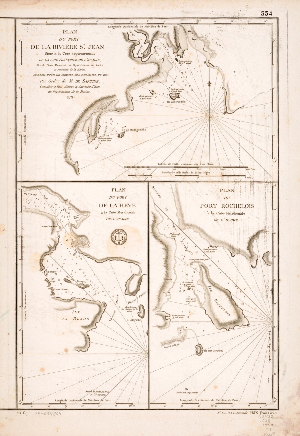 Plan Du Port De La Rivière St. Jean Situé à La Côte Septentrionale De La Baie Françoise De L&