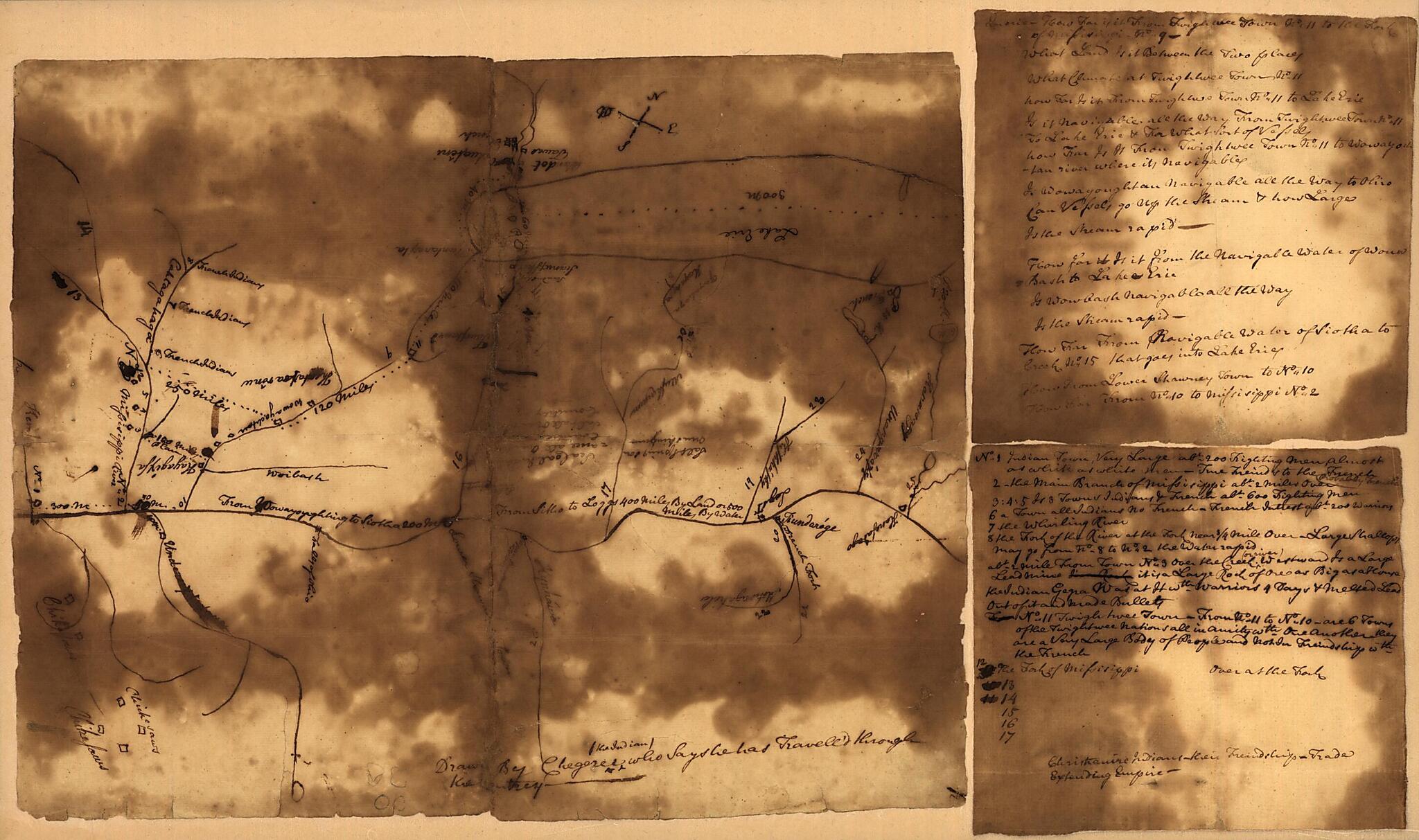 This old map of Map of the Country About the Mississippi from 1755 was created by Chegeree in 1755