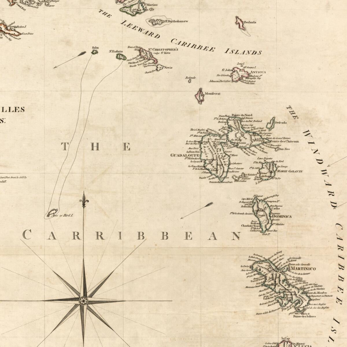 This old map of A Map of the Caribbee, Granadilles and Virgin Isles from 1779 was created by William Faden, John Harris, M. (Mathew) Richmond in 1779