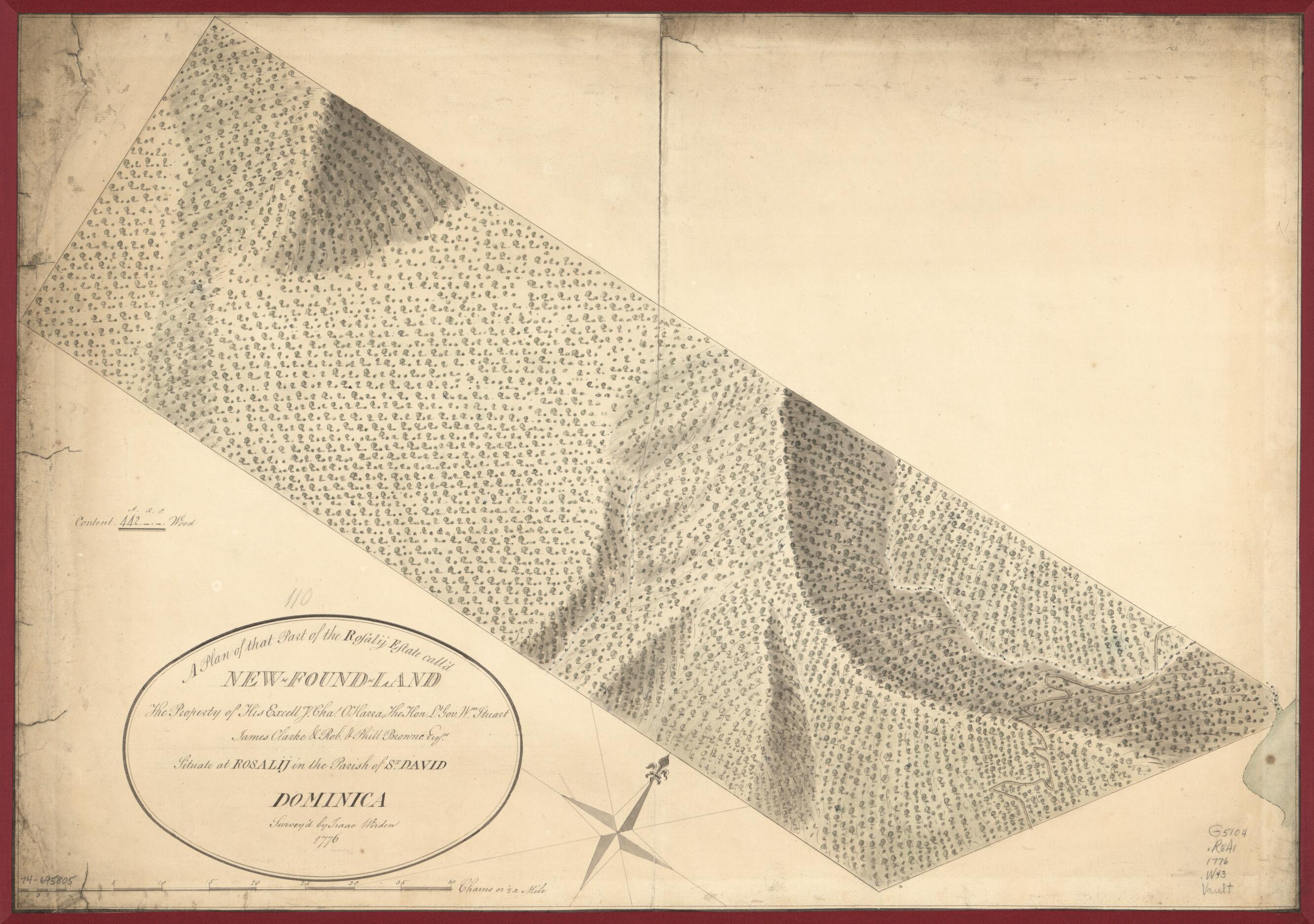 This old map of Found-Land, the Property of His Excellcy. Chas. O&