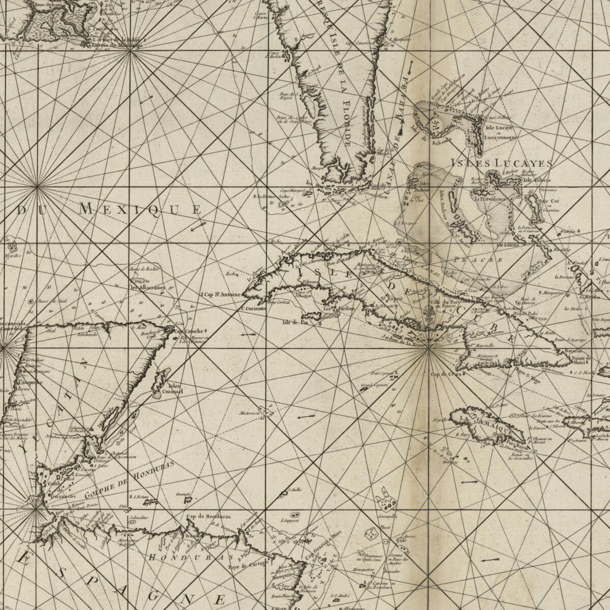 This old map of Carte Reduite De Golphe Du Mexique Et Des Isles De L&