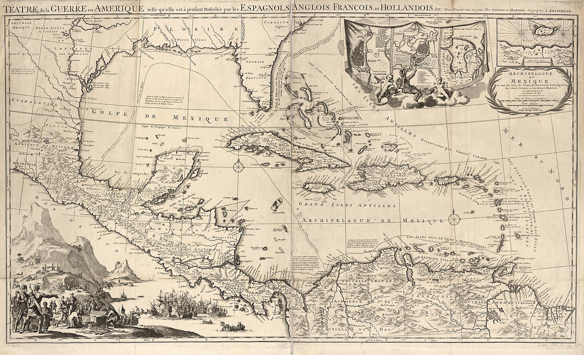 Archipelague Du Mexique Ou Sont Les Isles De Cuba, Espagnole, Ìamaïque, &c 1759 by Relic Map Company