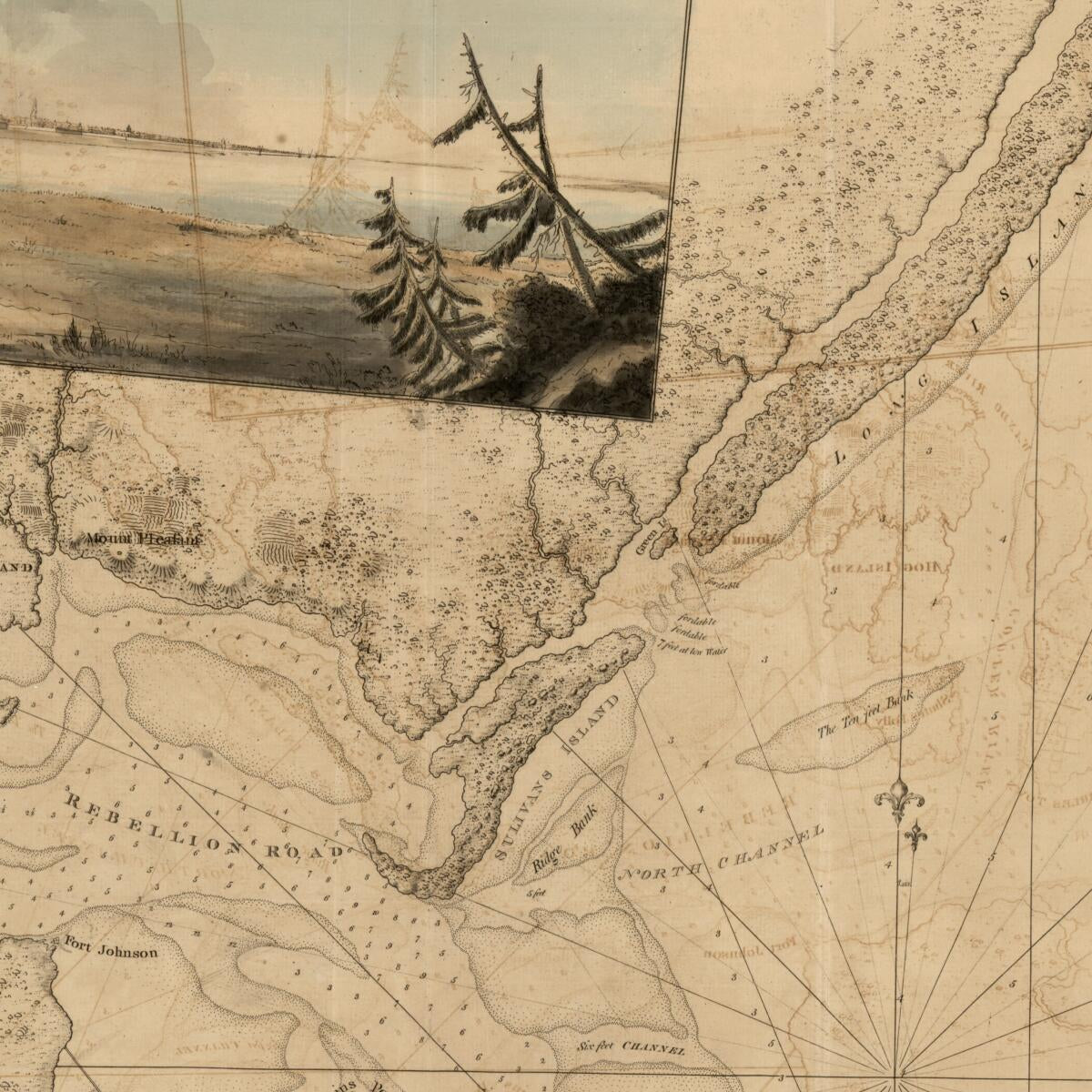 This old map of The Atlantic Neptune, Published for the Use of the Royal Navy of Great Britain from 1800 was created by Joseph F. W. (Joseph Frederick Wallet) Des Barres in 1800