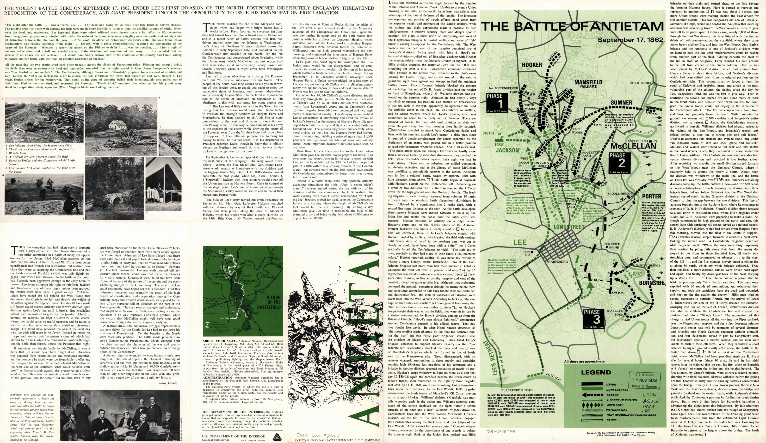 This old map of The Battle of Antietam, September 17, from 1862 was created by United States. National Park Service in 1862